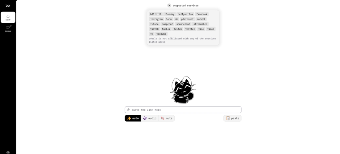 Cobalt web application interface visual