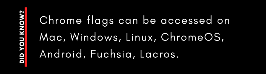 Chrome flags application